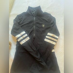 Toni Sailor Black and White Quarter-Zip Pullover
